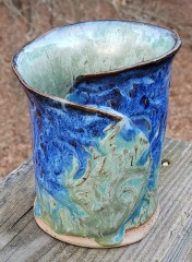 Vase Asymmetrical with Swirls