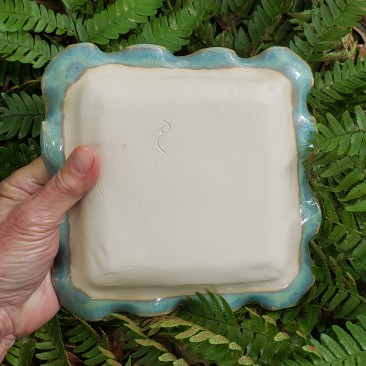 Textured Turquoise Square LL Tray