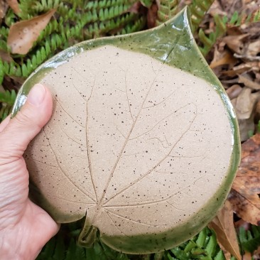 Redbud Leaf Ceramic Tray