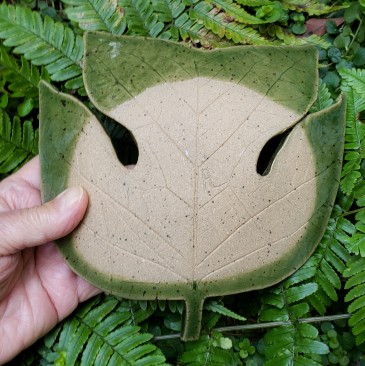 Tulip Poplar Leaf Ceramic Tray