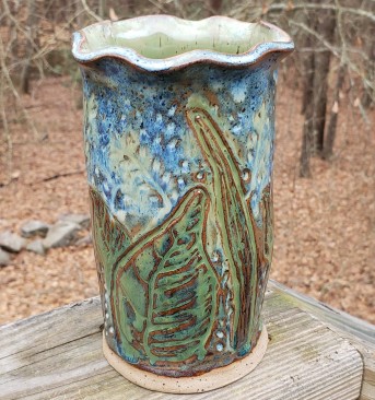 Vase with Magical Leaf Carving
