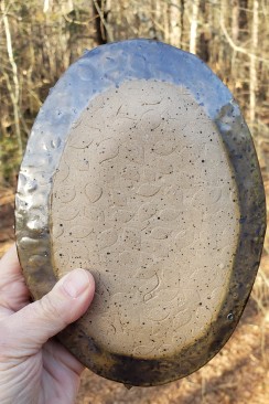 Oval Tray with Leaves