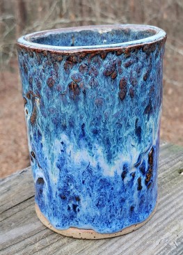 Vase with Flowing Blue